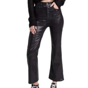 RAG & BONE CASEY HIGH-RISE ANKLE
FLARE COATED JEANS BLACK Size 29
